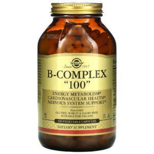 Solgar, B-Complex "100", 250 cápsulas vegetales