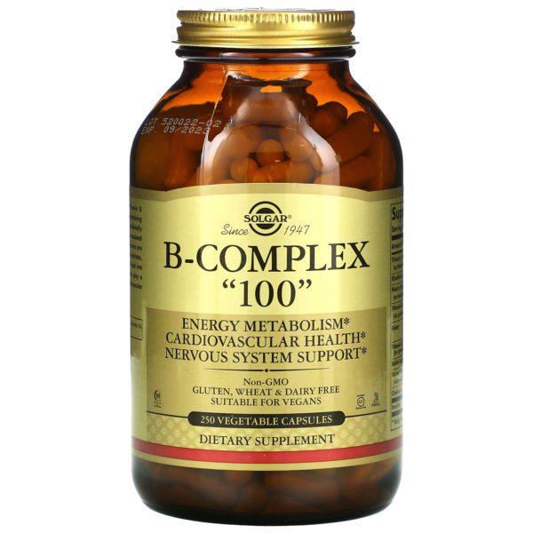 Solgar, B-Complex "100", 250 cápsulas vegetales