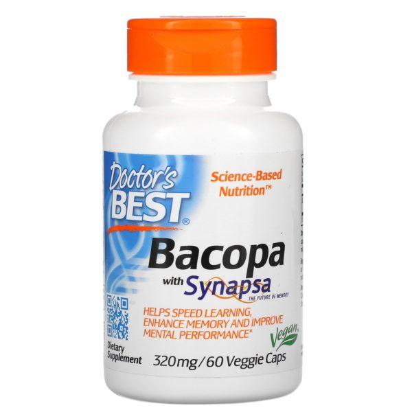 Doctor's Best, Bacopa con Synapsa, 320 mg, 60 cápsulas vegetales