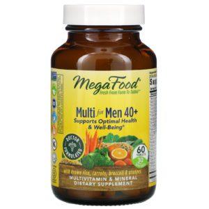 MegaFood, Suplemento multivitamínico para hombres mayores de 40 años, 60 comprimidos