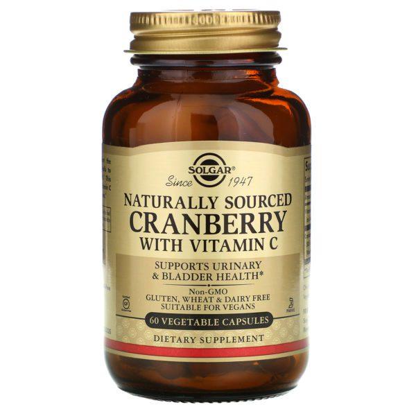 Solgar, Arándano Natural, con Vitamina C, 60 cápsulas veganas