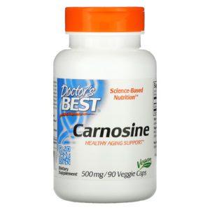 Doctor's Best, Carnosina, 500 mg, 90 cápsulas vegetales