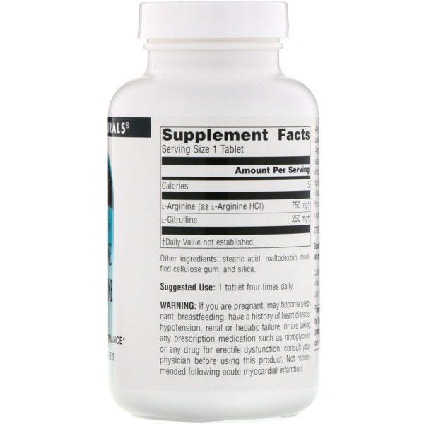 Source Naturals, Complejo de L-Arginina y L-Citrulina, 1,000 mg, 120 Comprimidos - Imagen 2