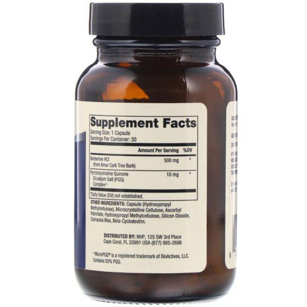 Dr. Mercola, Berberina y MicroPQQ avanzado, 30 cápsulas - Imagen 2