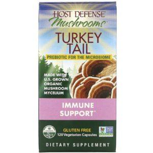 Fungi Perfecti, Host Defense Mushrooms, Cola de pavo, Refuerzo para el sistema inmunitario, 120 cápsulas vegetales