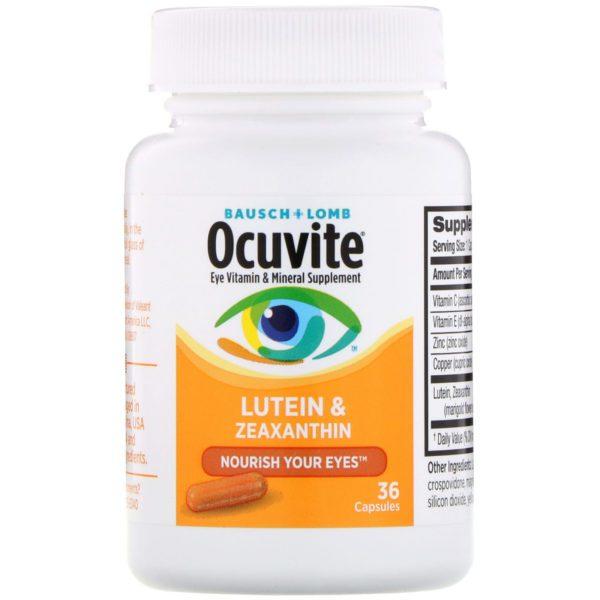 Bausch & Lomb, Ocuvite, Lutein & Zeaxanthin, 36 Capsules - Imagen 3