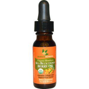 SeaBuckWonders, Aceite de bayas y espino amarillo orgánico de los Himalayas, 0.45 fl. Oz (13.3 ml)