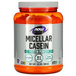 Now Foods, Deportes, Caseína micelar, Instantánea, Sin sabor natural, 816 g (1,8 lb)