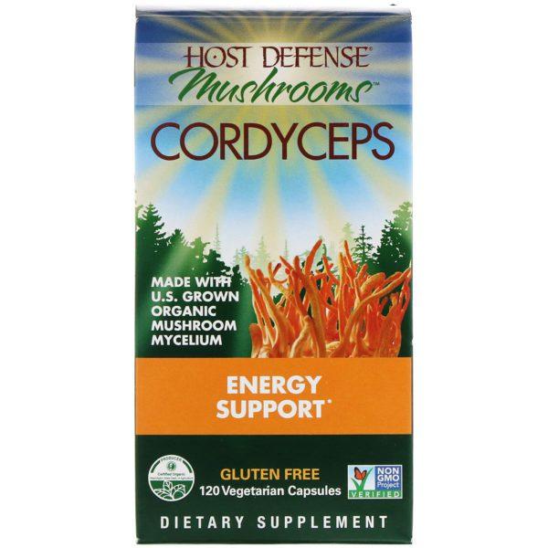 Fungi Perfecti, Cordyceps, Refuerzo energético, 120 cápsulas vegetales