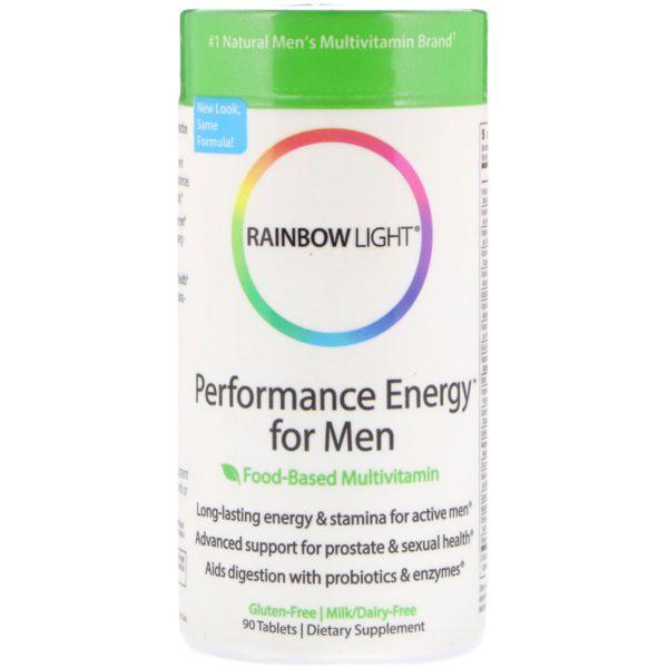 Rainbow Light, Performance Energy for Men, Multivitamínico proveniente de alimentos, 90 comprimidos