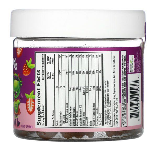 Vitamin Friends, Gomitas veganas con hierro, Sabor fresa, 60 gomitas de pectina - Imagen 2
