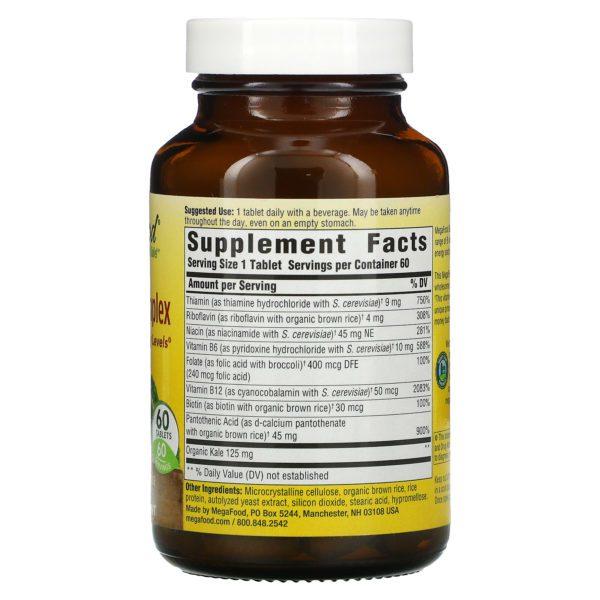 MegaFood, Balanced B Complex, 60 comprimidos - Imagen 2