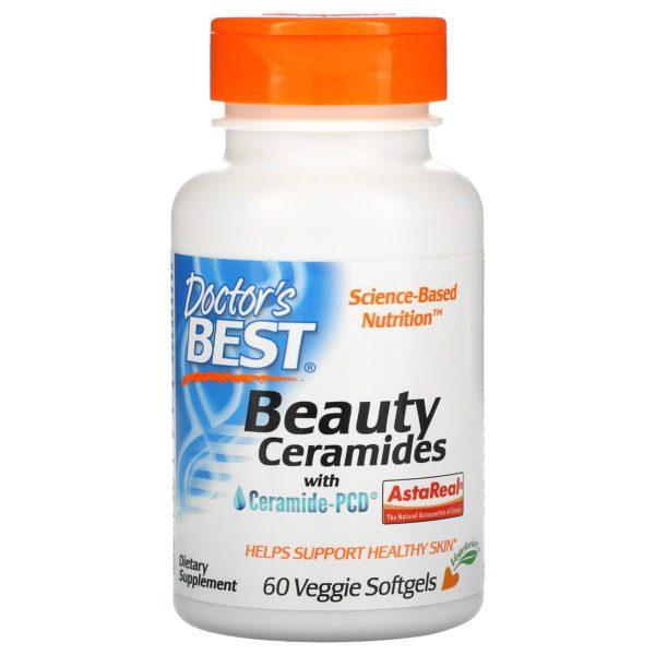 Doctor's Best, Ceramidas de belleza con Ceramide-PCD, 60 cápsulas blandas vegetales