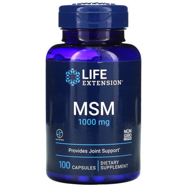 Life Extension, MSM, 1,000 mg, 100 Capsules