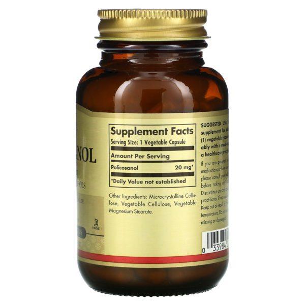 Solgar, Policosanol, 20 mg, 100 cápsulas vegetales - Imagen 2