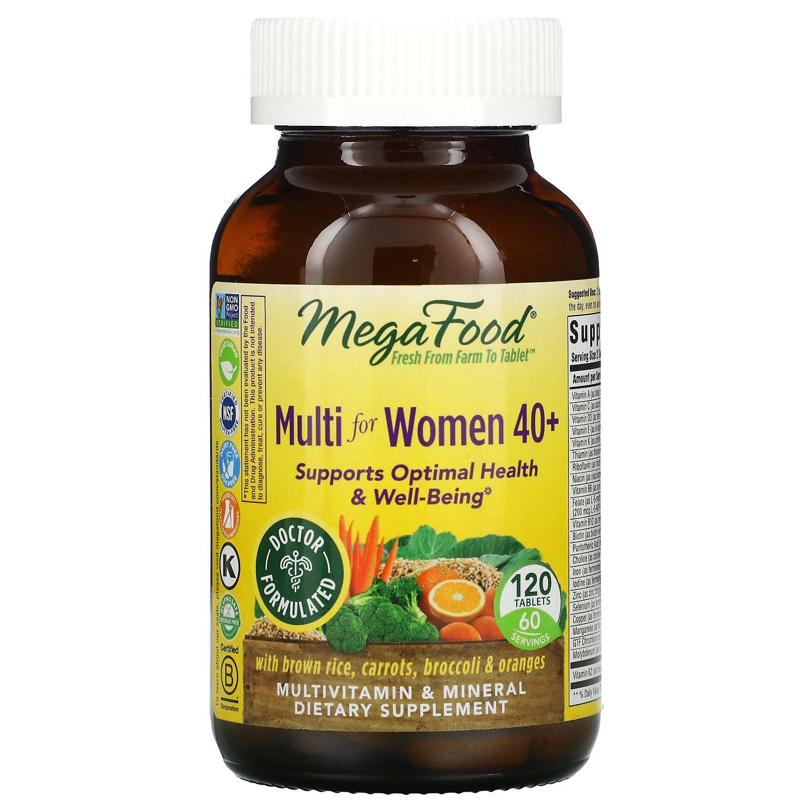 MegaFood, Suplemento multivitamínico para mujeres mayores de 40 años ...
