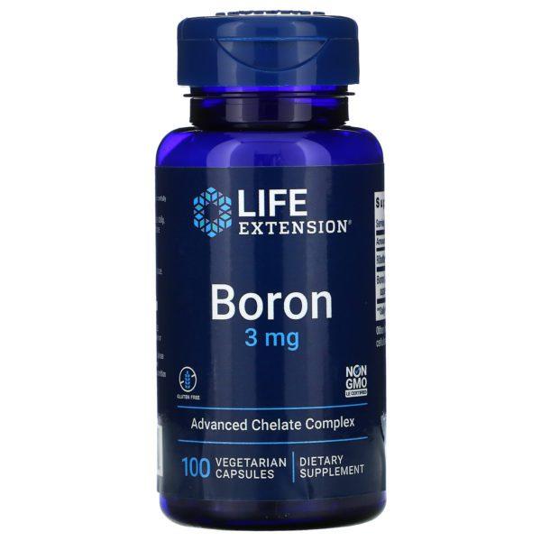 Life Extension, Boro, 3 mg, 100 cápsulas vegetales