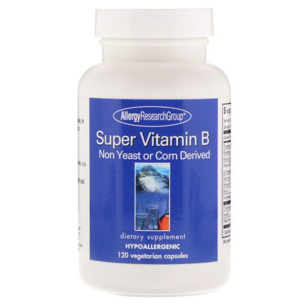 Allergy Research Group, Super Vitamin B Complex, 120 Cápsulas Vegetales