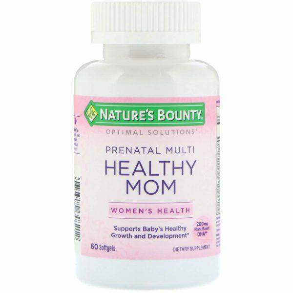 Nature's Bounty, Optimal Solutions, multivitamínico prenatal para mamás saludables, 60 cápsulas blandas - Imagen 3