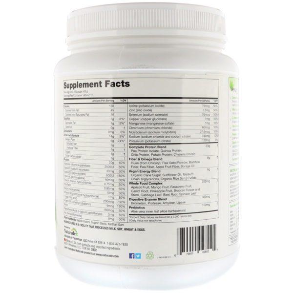 VeganSmart, All-In-One Nutritional Shake, Vanilla, 22.8 oz (645 g) - Imagen 2