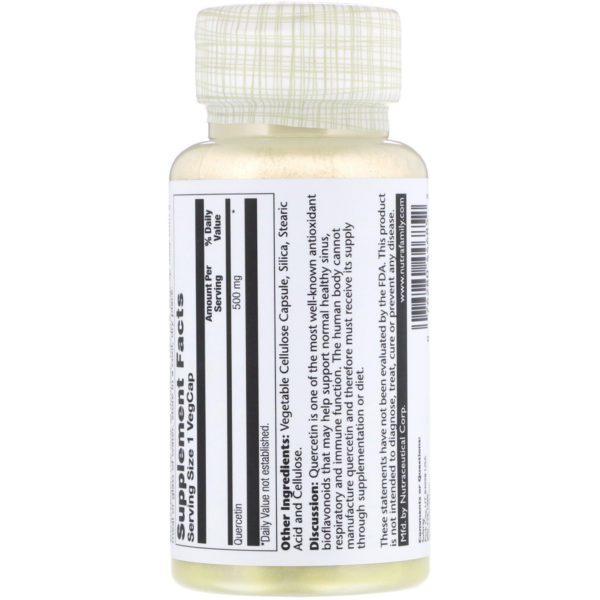 Solaray, Quercetina, 500 mg, 90 cápsulas vegetarianas - Imagen 2