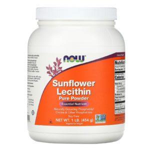 Now Foods, Lecitina de girasol, Polvo puro, 454 g (1 lb)
