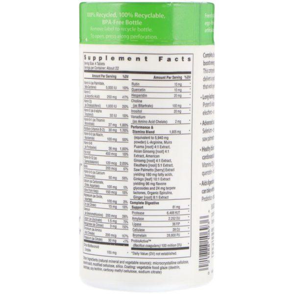 Rainbow Light, Performance Energy for Men, Multivitamínico proveniente de alimentos, 90 comprimidos - Imagen 2