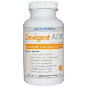 Arthur Andrew Medical, Devigest ADS, Apoyo Digestivo Avanzado, 400 mg, 180 Capsulas