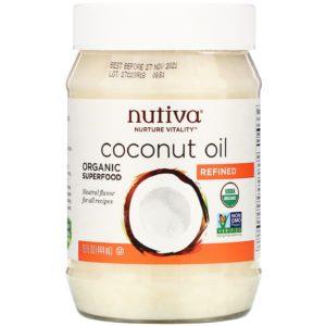 Nutiva, Aceite de Coco Orgánico, Refinado, 15 fl oz (444 ml)