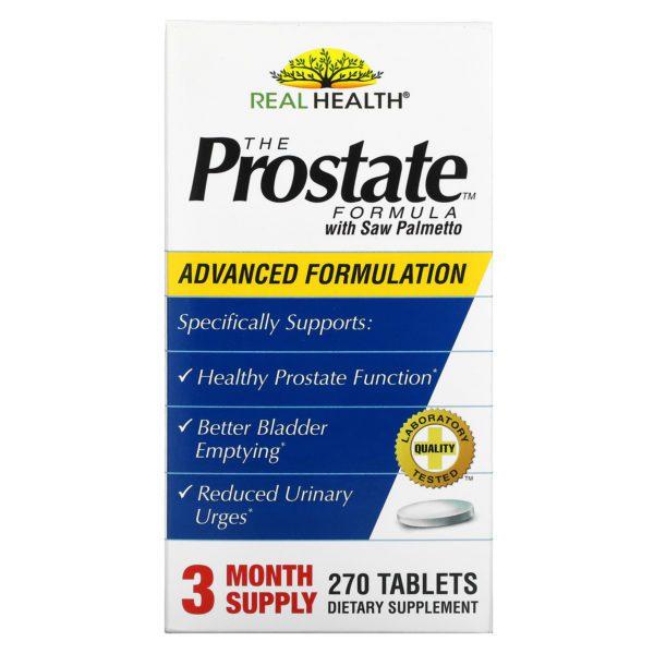 Real Health, The Prostate Formula con palmito silvestre, 270 tabletas