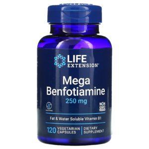 Life Extension, Megabenfotiamina, 250 mg, 120 cápsulas vegetales