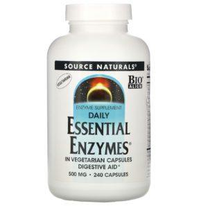 Source Naturals, Essential Enzymes de ingesta diaria, 500 mg, 240 cápsulas