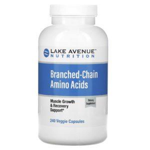 Lake Avenue Nutrition, Aminoácidos de cadena ramificada, 240 cápsulas vegetales