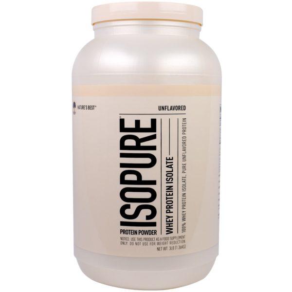 Isopure, Whey Protein Isolate, Protein Powder, Unflavored, 3 lb, (1.36 kg)