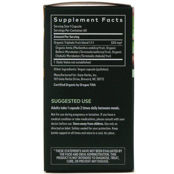 Gaia Herbs, Triphala Fruit, 60 Vegan Capsules - Imagen 2