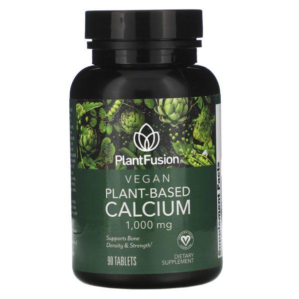PlantFusion, Calcio vegano de origen vegetal, 1000 mg, 90 comprimidos