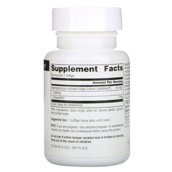 Source Naturals, Astaxantina, 2 mg, 30 Softgels - Imagen 2
