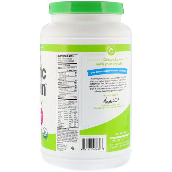 Orgain, Organic Protein Powder Plant Based, Chocolate Peanut Butter, 2.03 lb (920 g) - Imagen 2