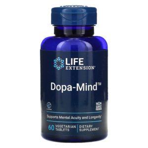 Life Extension, Dopa-Mental, 60 comprimidos veganos
