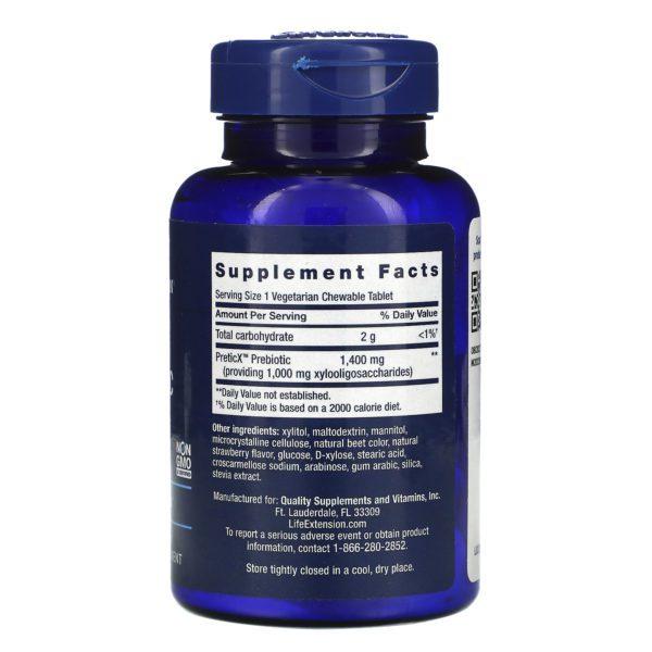 Life Extension, FLORASSIST Prebiotic Chewable, Natural Strawberry Flavor, 60 Chewable Tablets - Imagen 2