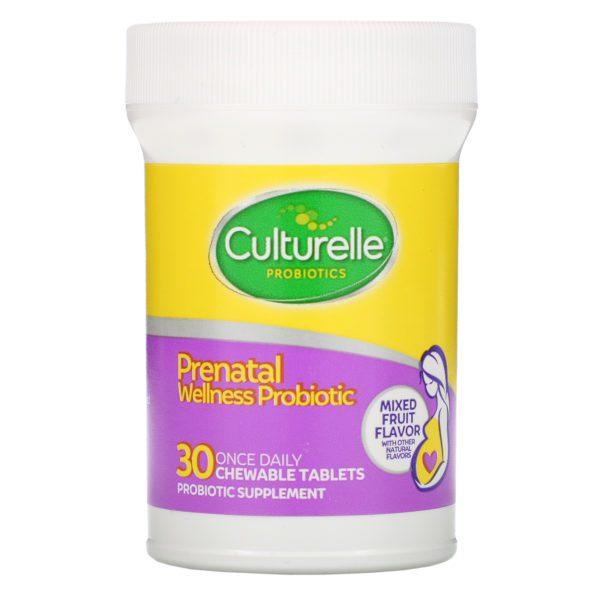 Culturelle, Probiotics, Prenatal Wellness Probiotic, Mixed Fruit Flavor, 30 Once Daily Chewable Tablets - Imagen 3