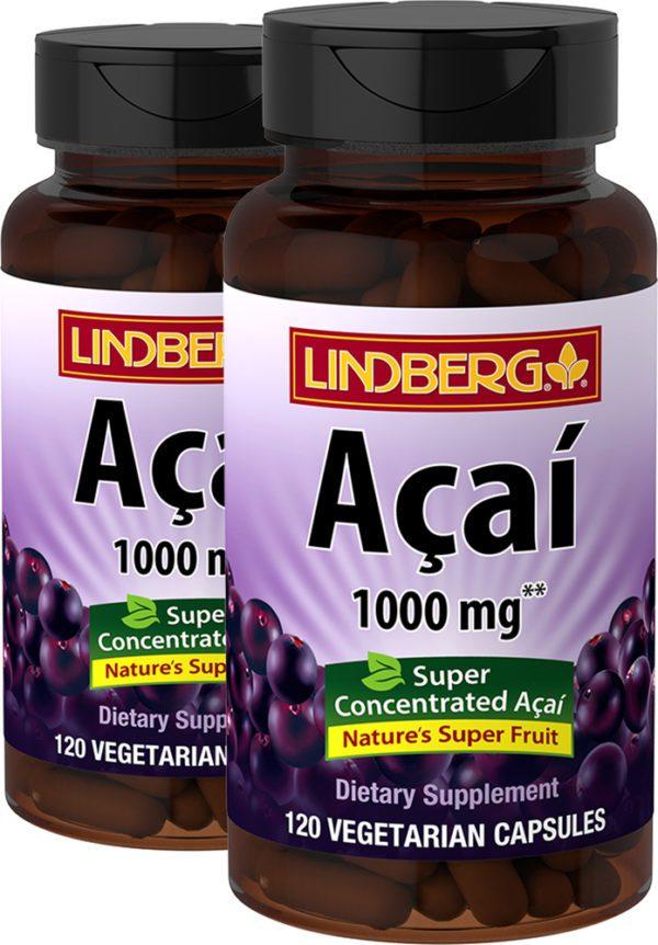 Acai, 1000 mg, 120 Capsules, 2  Bottles