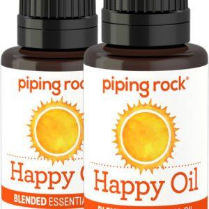 Happy Essential Oil Blend (GC/MS Tested), 1/2 fl oz (15 mL) Dropper Bottle, 2  Bottles