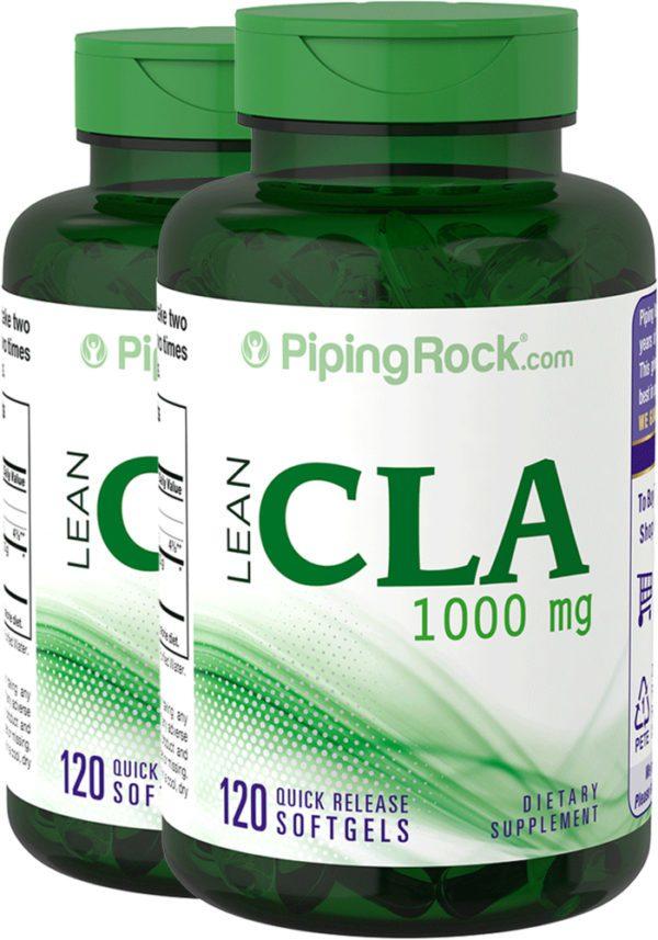 LEAN CLA 1000 mg  (Safflower Oil Blend), 120 Quick Release Softgels, 2  Bottles
