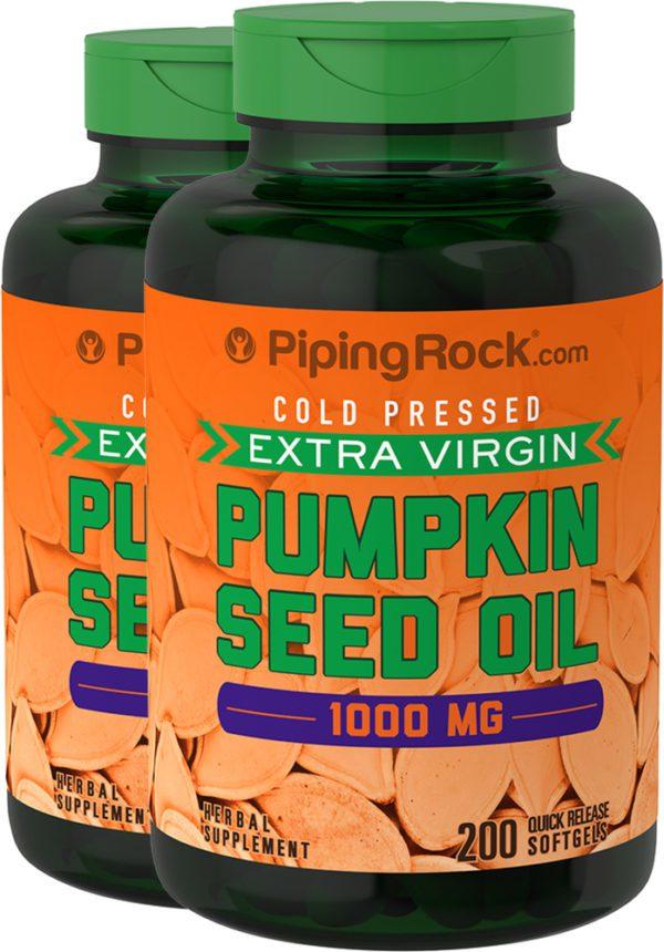 Pumpkin Seed Oil, 1000 mg, 200 Quick Release Softgels, 2  Bottles