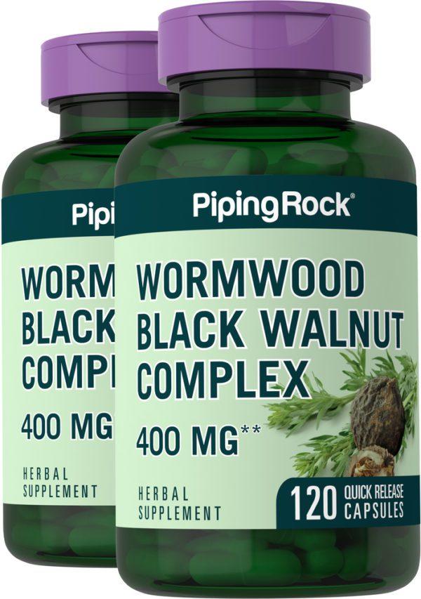 Wormwood Black Walnut Complex, 400 mg, 120 Quick Release Capsules, 2  Bottles