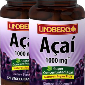 Acai, 1000 mg, 120 Capsules, 2  Bottles