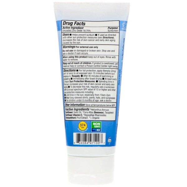 Badger Company, Natural Mineral Sunscreen Cream, Clear Zinc, SPF 30, Unscented, 2.9 fl oz (87 ml) - Imagen 2