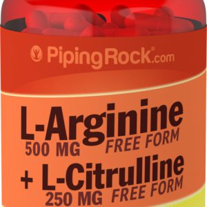 L-Arginine 500 mg  & Citrulline 250 mg, 500/250 mg, 120 Quick Release Capsules