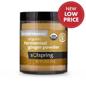 Jengibre Orgánico Fermentado en Polvo Solspring® Biodynamic® (2.40 oz.)